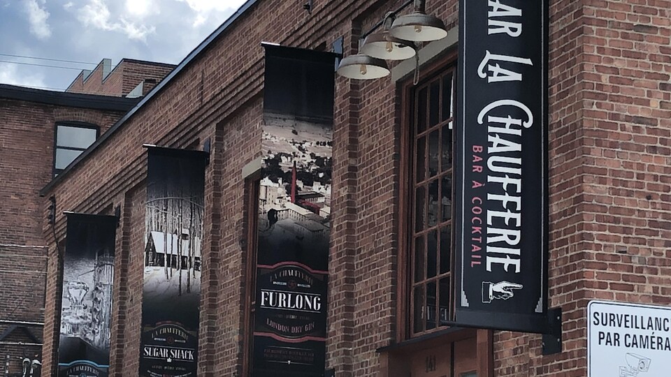 La devanture de la Chaufferie de Granby, une usine de production d'alcool.
