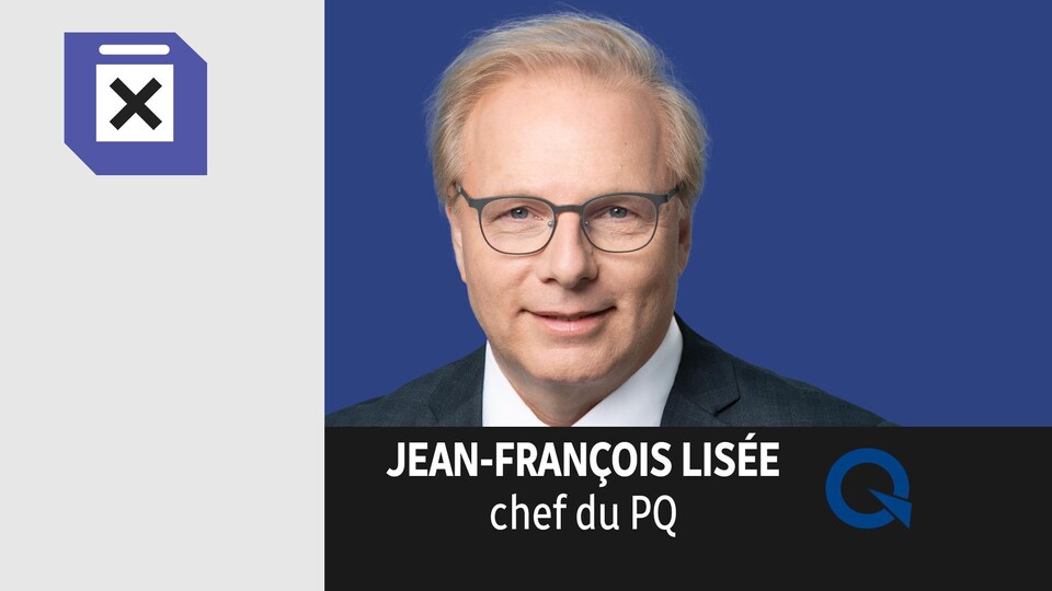 Logo de Radio-Canada consacré à Jean-François Lisée, chef du Parti québécois (PQ) 