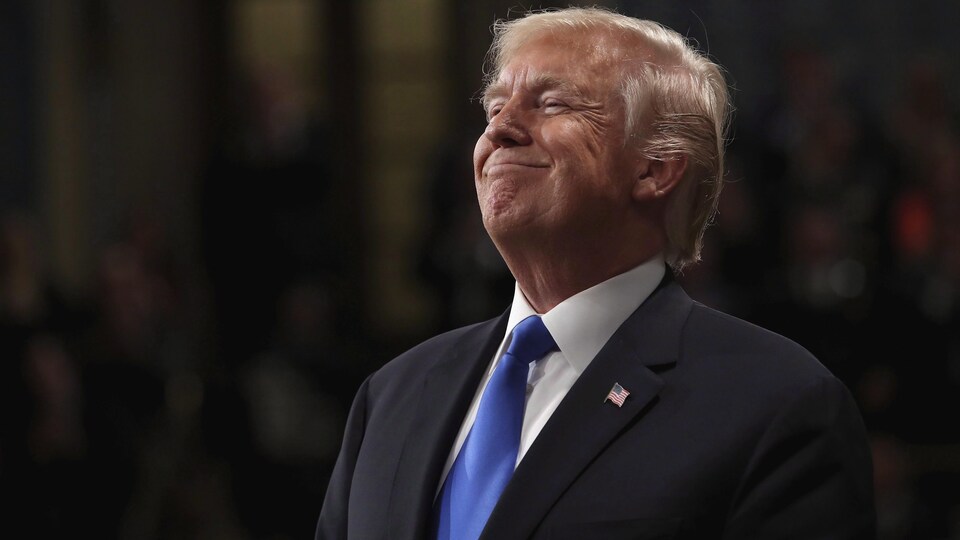 Donald Trump lors de son premier discours de l'Union de l'État (30 janvier 2018)