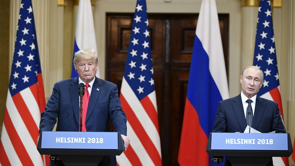 Donald Trump et Vladimir Poutine au sommet d'Helsinki.