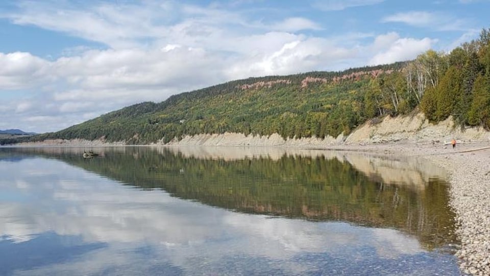 La falaise de Miguasha est située en Gaspésie, dans la baie des Chaleurs.