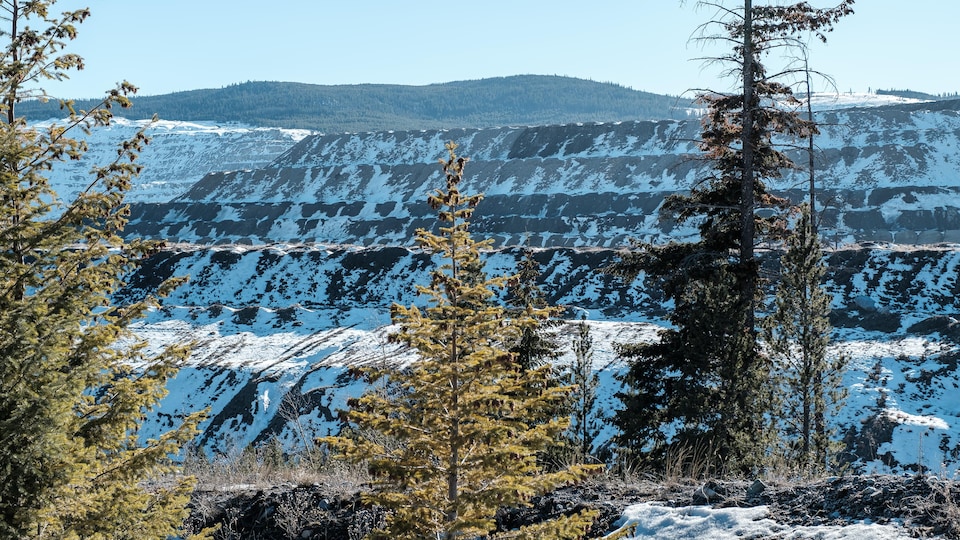 La mine de cuivre Highland Valley, à une cinquantaine de kilomètres de Kamloops, sous la neige.