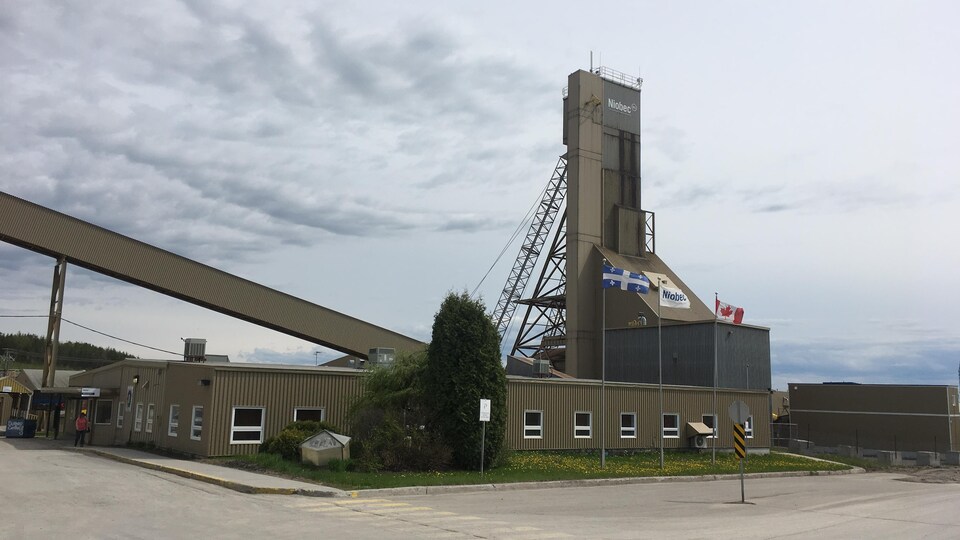 Une partie des installations de la mine Niobec à Saint-Honoré