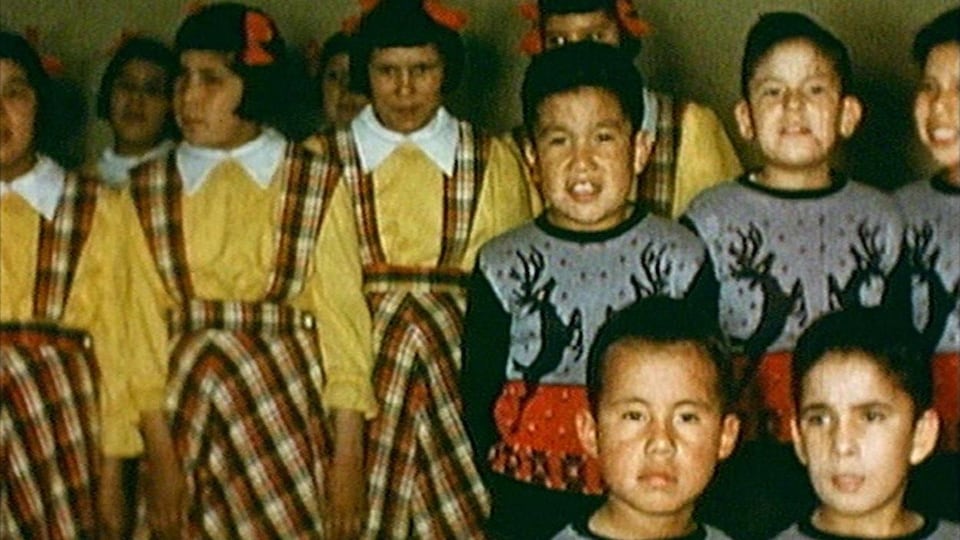 Des enfants autochtones du pensionnat de Saint-Marc-de-Figuery