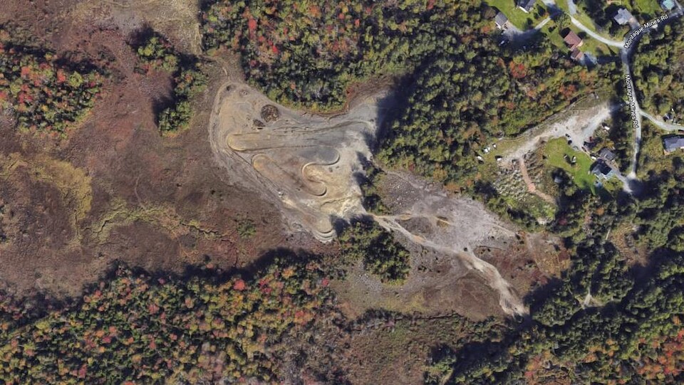 Photo par satellite du site de Montague Gold Mines.
