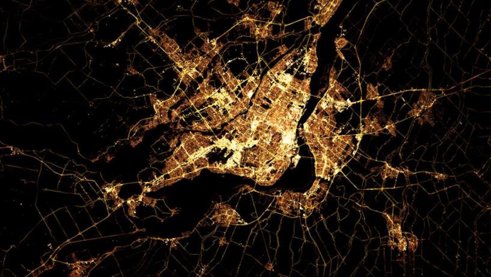 Montréal vue de l'espace