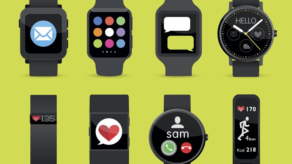 Montage de 8 modèles de montres.