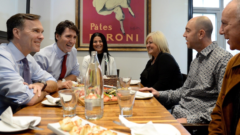Morneau et Trudeau à table