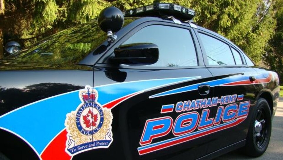 Une voiture de police de Chatham-Kent.