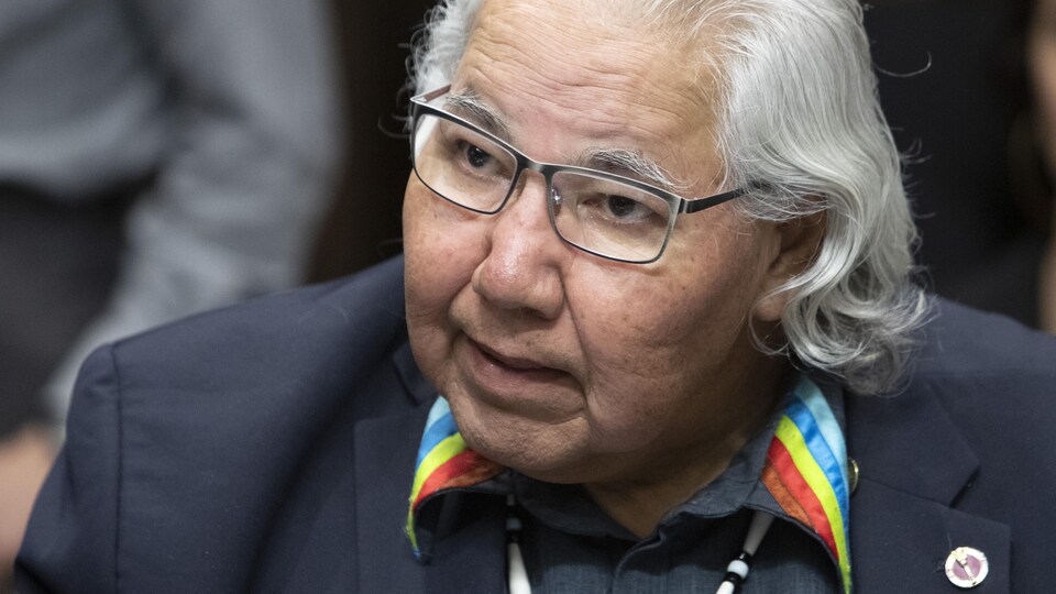 Le sénateur indépendant Murray Sinclair en gros plan. 