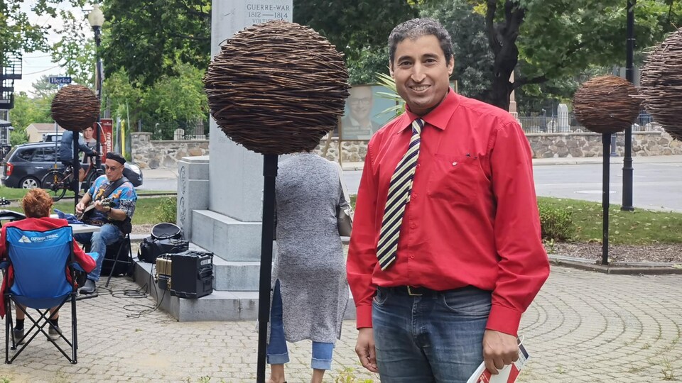 Mustafa Perry in a park.