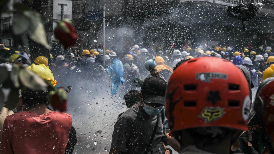 Manifestation au Myanmar.