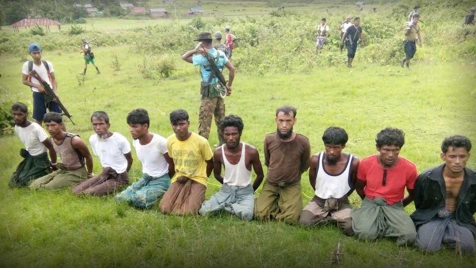 Les victimes d'un massacre dans l'État de Rakhine, au Myanmar.