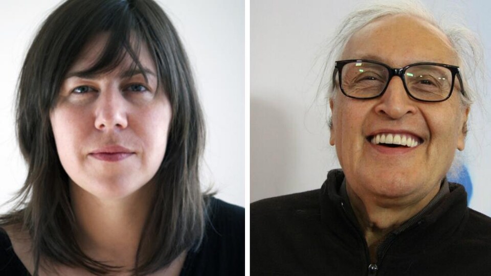 L'artiste algonquine Nadia Myre et l'Innu André Dudemaine, fondateur et directeur de l'organisme Terre en vues
