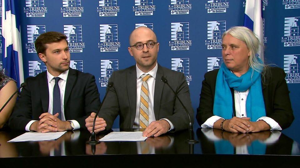 Gabriel Nadeau-Dubois, Sol Zanetti et Manon Massé