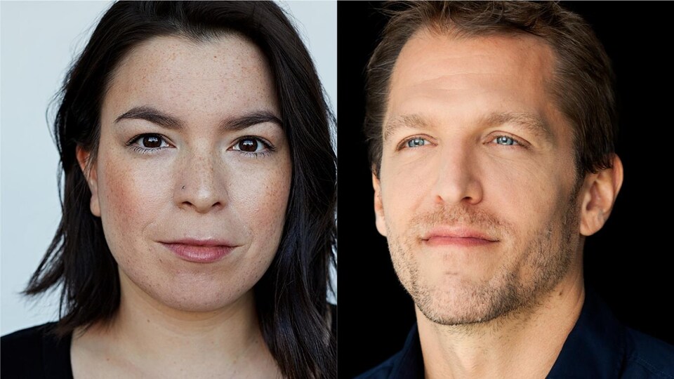 Un portrait d'une femme et d'un homme.