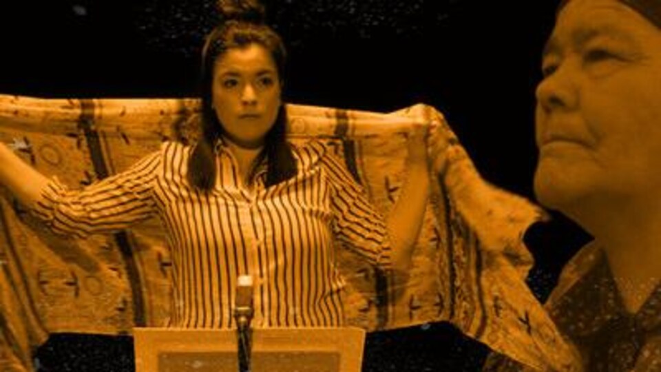 Montage of photos by Natasha Kanapé Fontaine and An Antane Kapesh.