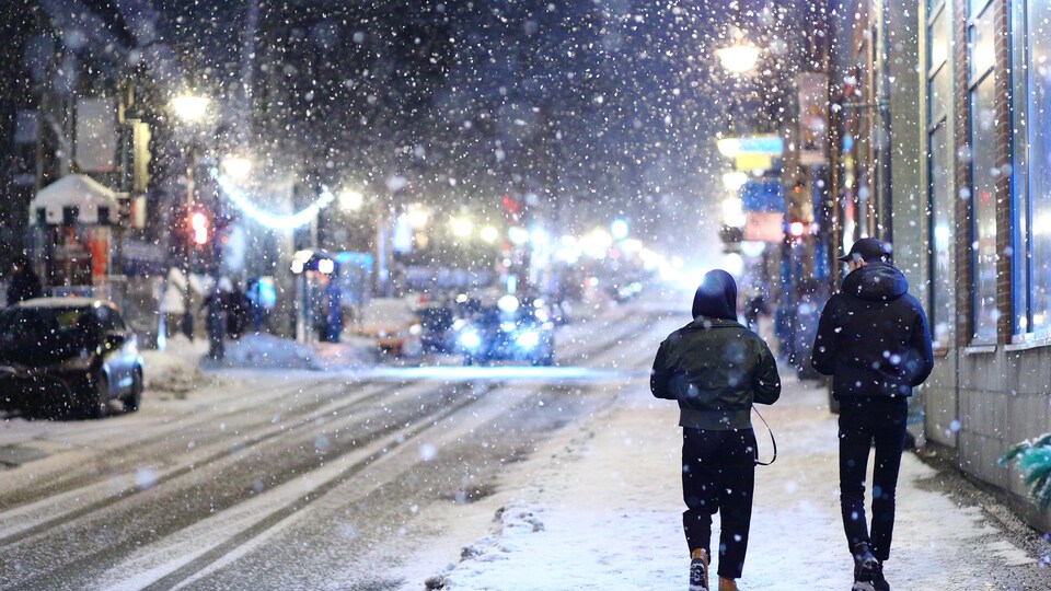 La rue Saint-Jean sous la neige