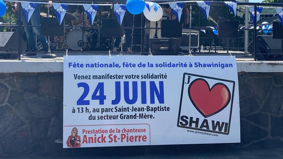 Affiche aux couleurs de la Saint-Jean-Baptiste
