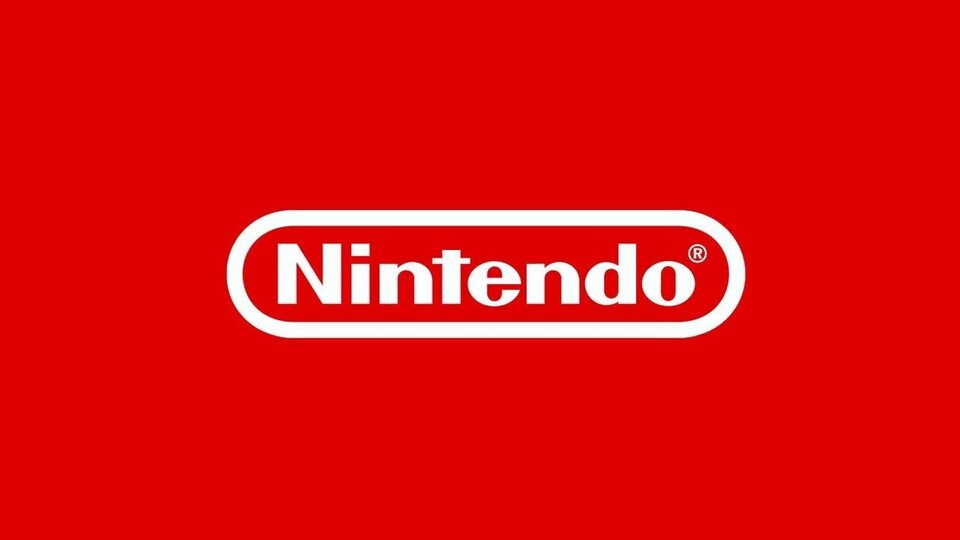 Le logo classique de Nintendo, sur un fond rouge