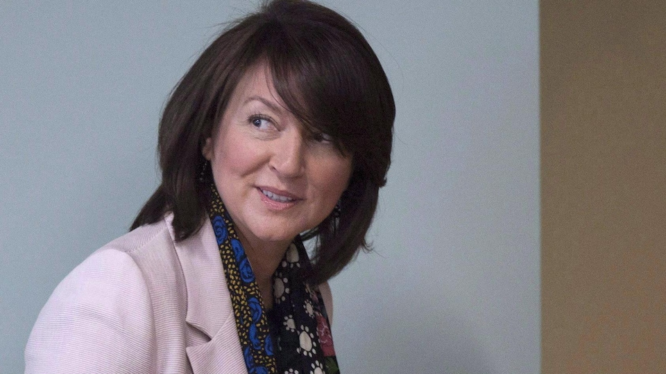 Nathalie Normandeau, en juin 2016, au palais de justice de Québec.