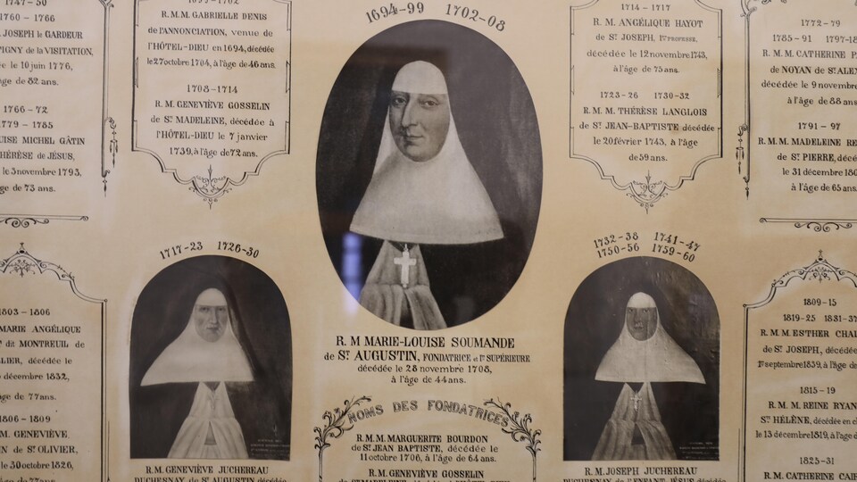 Les soeurs supérieures lors des premières années des Augustines à Notre-Dame-des-Anges. 