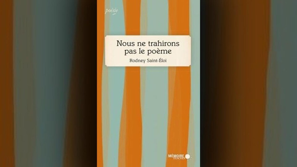 La page couverture est faite de bandes de couleur bleu et orange.