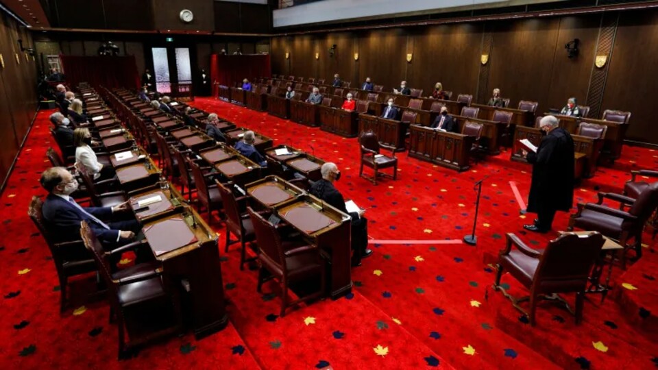 Une salle avec fauteuils et tapis.