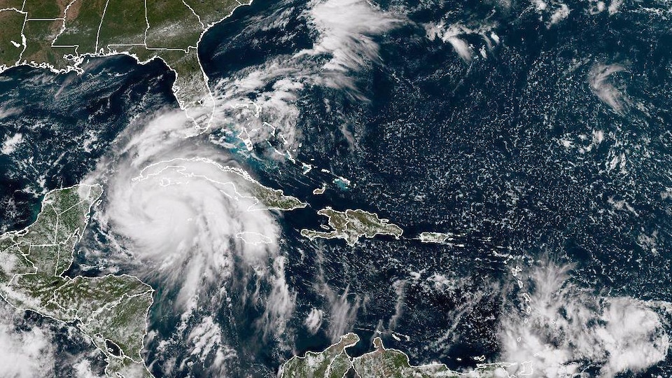 Une image satellite de l'ouragan Ian.