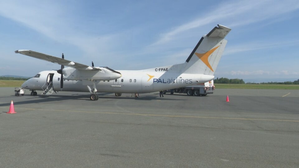Un avion du transporteur sur la piste.
