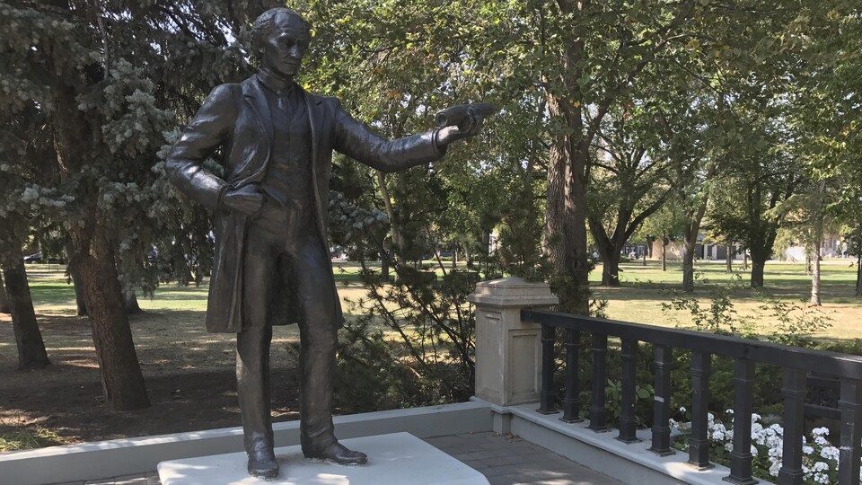 La statue de John A. Macdonald au parc Victoria à Regina