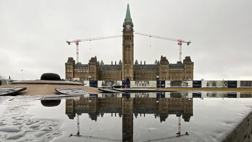 Le parlement du Canada en mars.