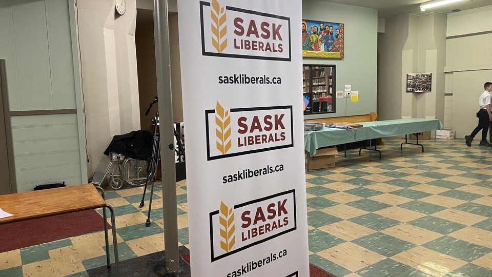 Une affiche du Parti libéral de la Saskatchewan.