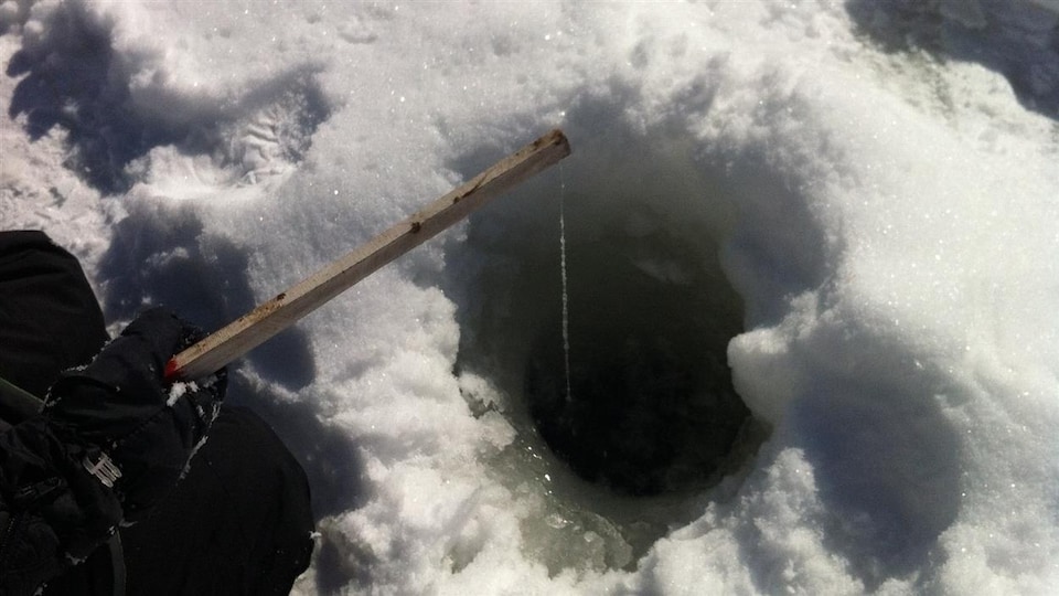 Pêche blanche.