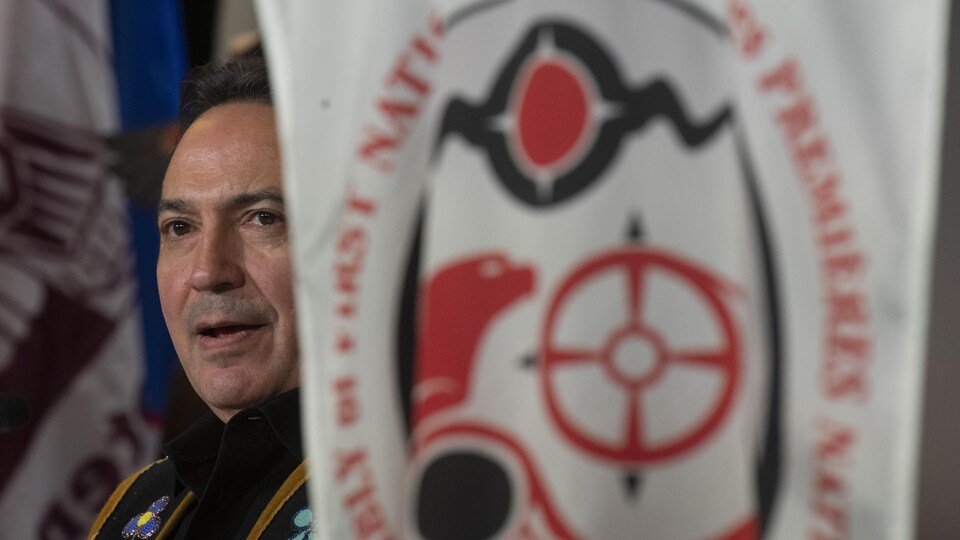 Perry Bellegarde, chef de l'Assemblée des Premières Nations, lors de l'Assemblée spéciale des chefs de l'APN à Ottawa, le mercredi 4 décembre 2019.