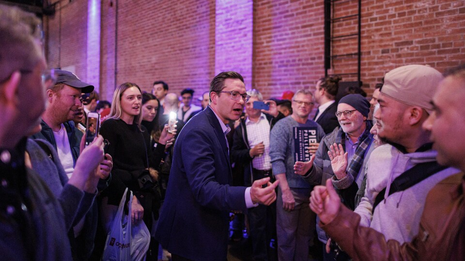 Pierre Poilievre at an activist rally.