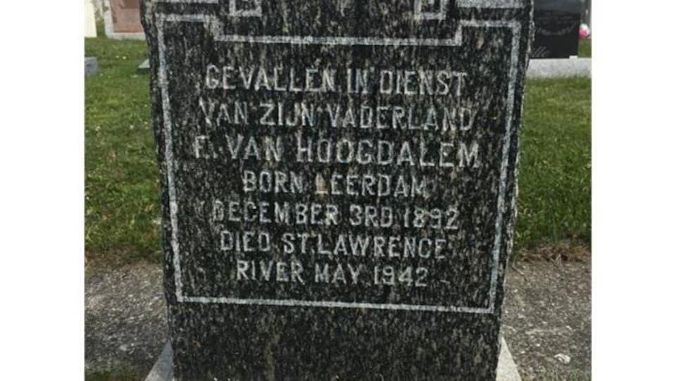 Gravestone of Frederic Van Hoogdamel.