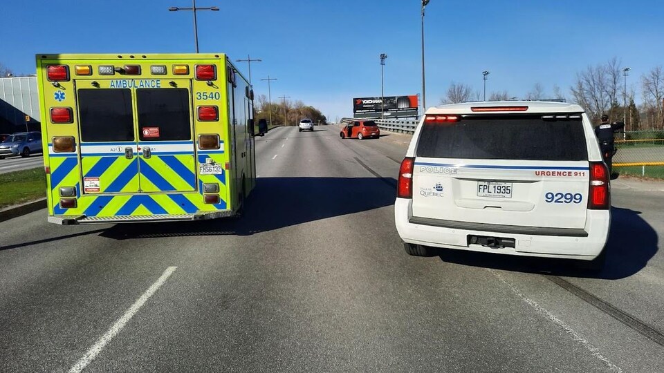 La piétonne a été happée sur le boulevard Charest Ouest.