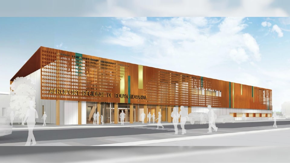 Un plan montre les travaux qui seront réalisés à l'aéroport de Rouyn-Noranda.