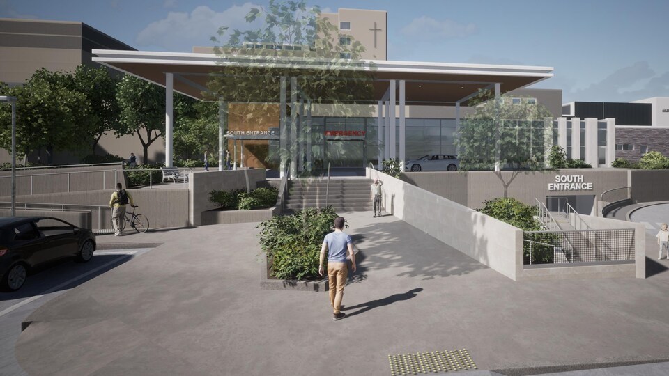 Une vue réalisée par un cabinet d'architecture des futures urgences de l'Hôpital Saint-Boniface, à Winnipeg.