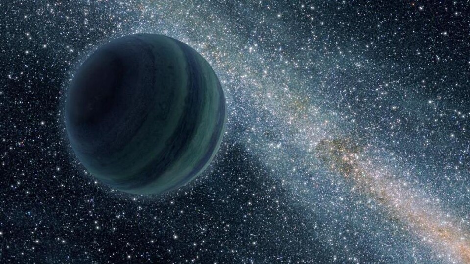 Illustration artistique d'une planète errante.