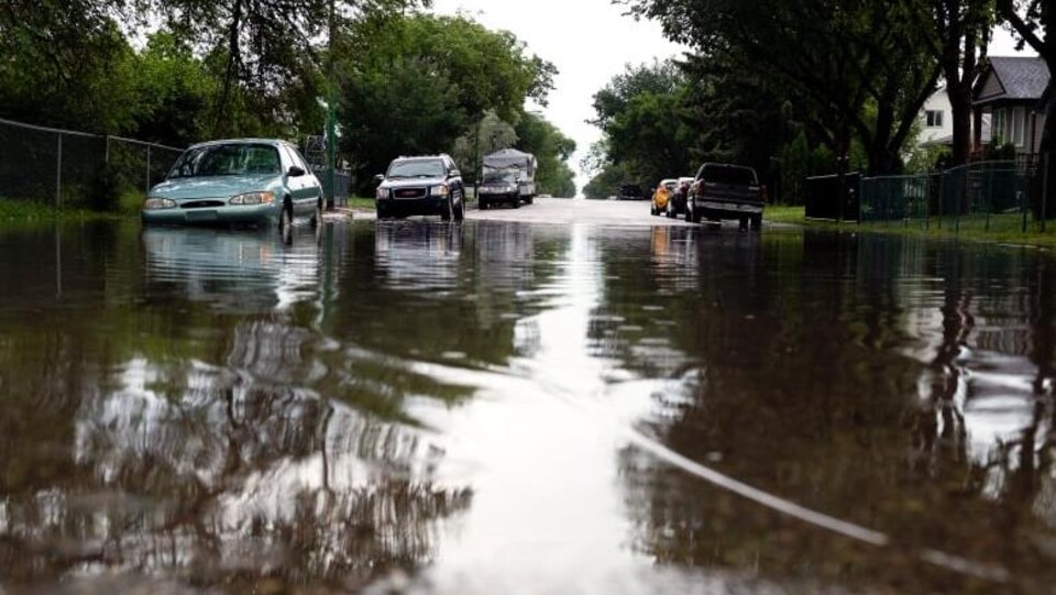 Rue inondée.