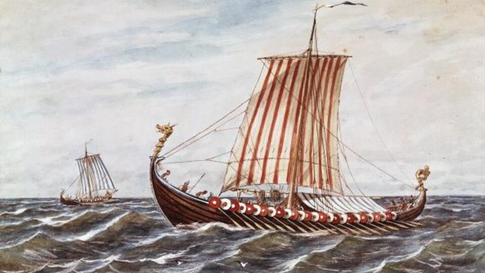 Reproduction d'un drakkar viking.
