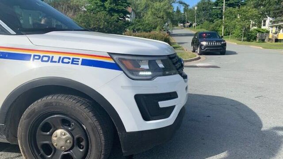 La police à Eastern Passage, le 9 juillet 2020.