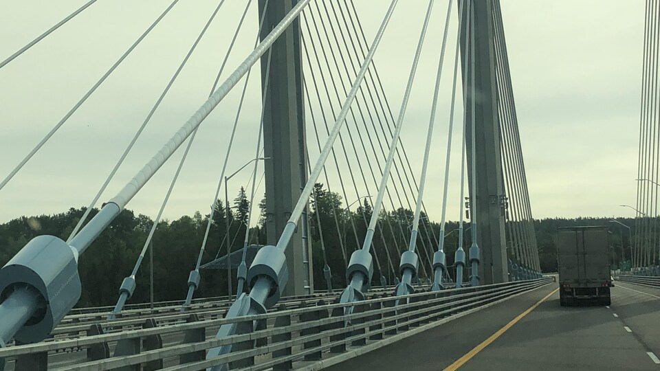 The Nipigon River Bridge.