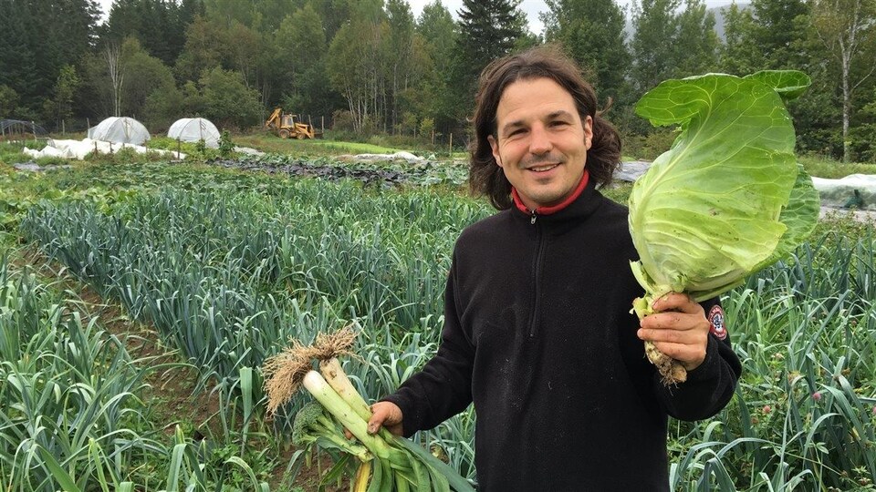 Jérôme Bolduc du Potager du Restigouche lors de sa première année de production à Ristigouche-Partie-Sud-Est