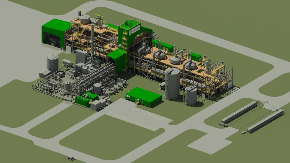 Un plan virtuel de la nouvelle mine de Gensource Potash à Tugaske, à 150 km de Regina.