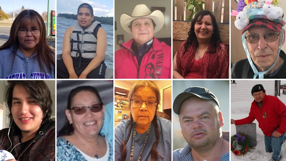 Victimes de l'attaque au couteau du 4 septembre 2022 dans la Première Nation crie James Smith, en Saskatchewan.