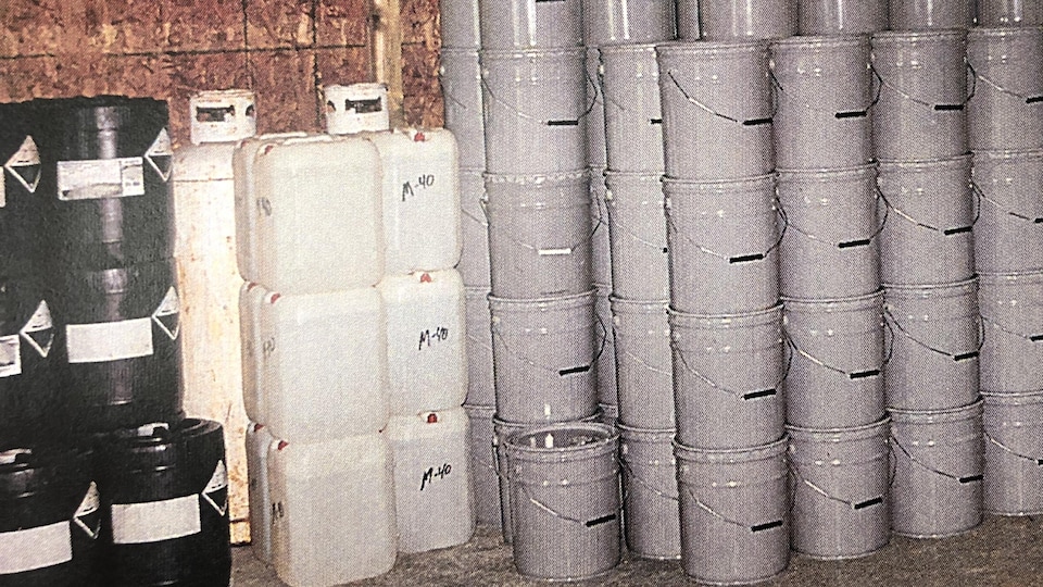 barrels of methamphetamine production.