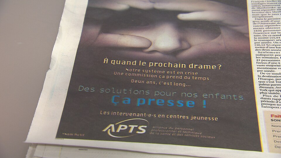 La publicité de l'APTS